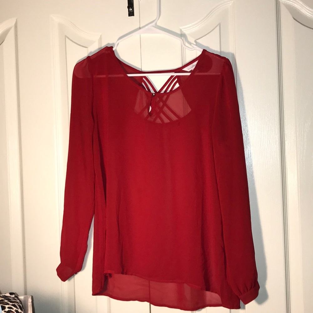 Charming Charlie Red Blouse
